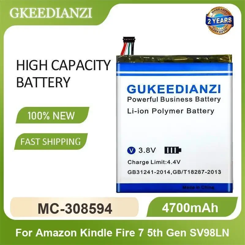 MC-308594 Tablet Battery For Amazon Kindle Fire 7 5th Gen SV98LN 4700mAh High Capacity