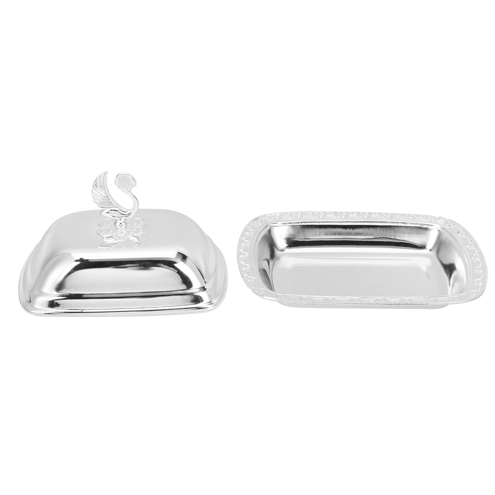

Stainless Steel Covered Fruit Plate Decorative Dessert Tray Multi Accessory European Style Cake Storage Insect