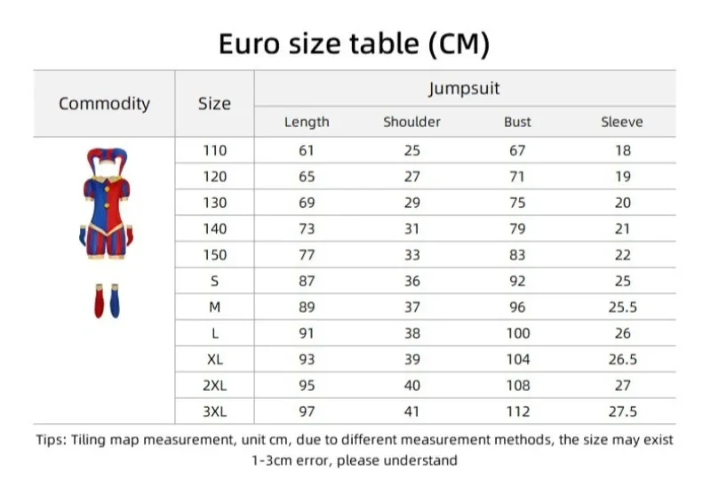 Anime Pomni Cosplay Kostüm The Amazing Digital Circus Cartoon Uniform Hut Handschuhe Halloween Party für Frauen Männer Kinder Kostüme – Detail 3