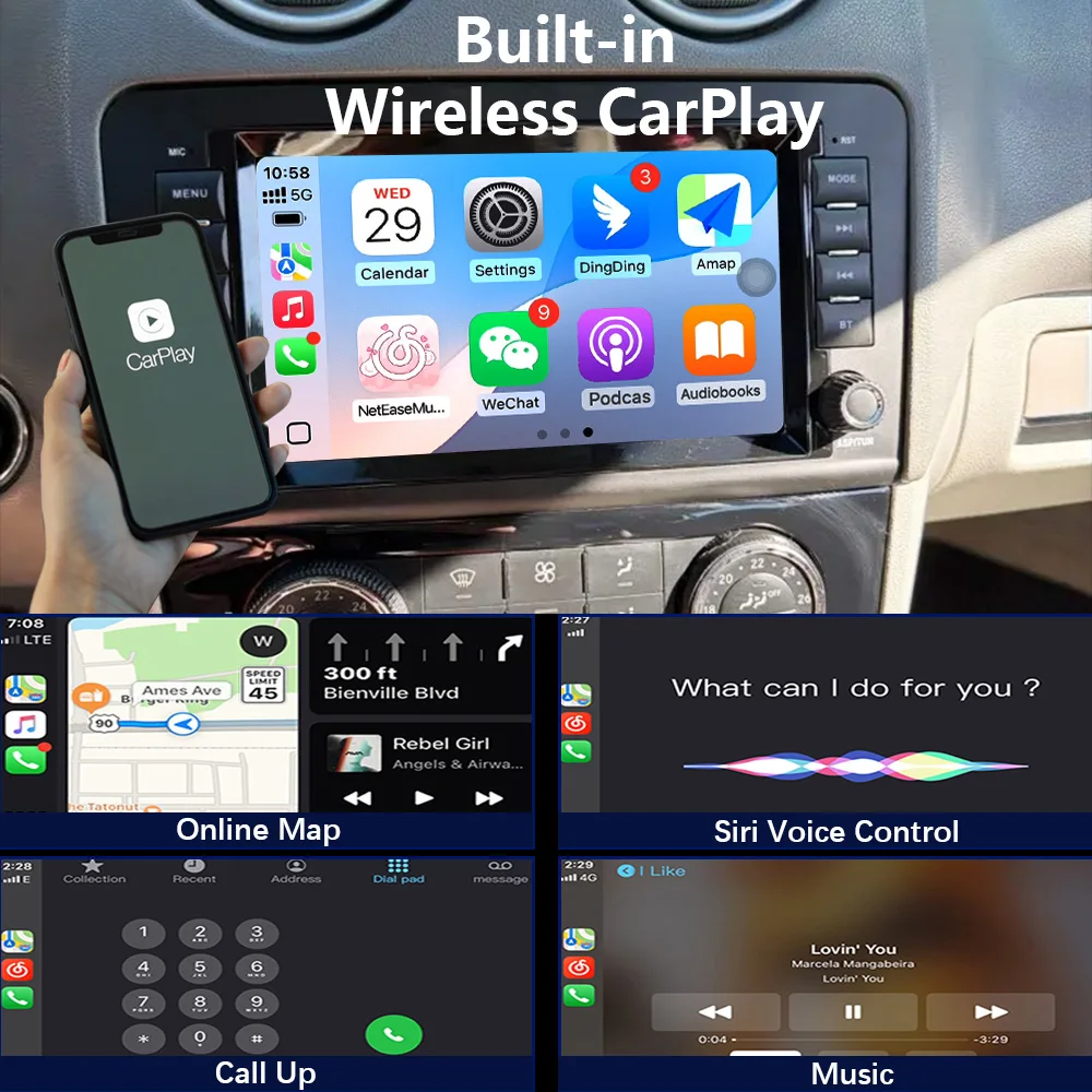 CHSTEK Android 13 Car Radio For Mercedes Benz ML GL Class W164 X164 ML350 ML500 GL35 Autoradio Carplay GPS WIFI 4G BT RDS Stereo