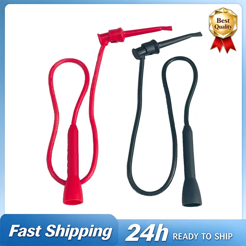 Multimeter Test Leads Back Probe With 2Mm Socket Pure Copper Pvc Flexible Cord Spring Damage Hook