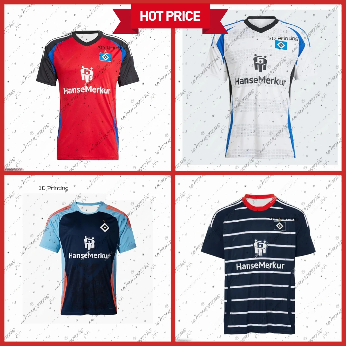 2025, neues Hamburg-Fußballtrikot, Spezialtrikot, deutsches Fußballfans-Fußballspieltrikot