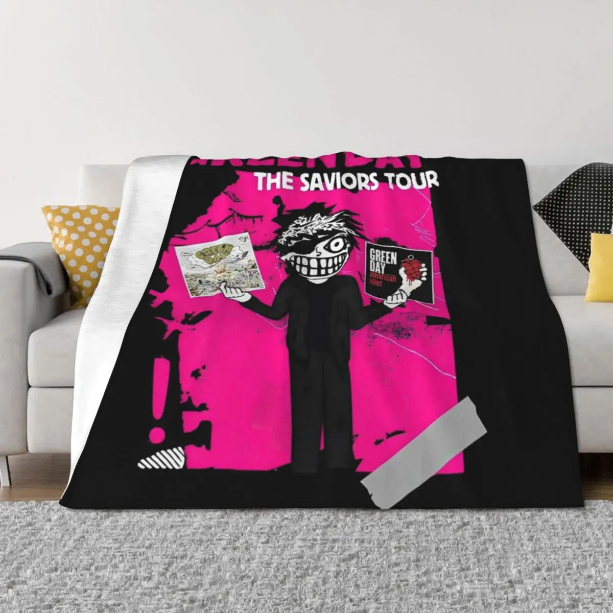 

Green Day Tour Throw Blanket christmas gifts Plush Bed Personalized Gift Blankets