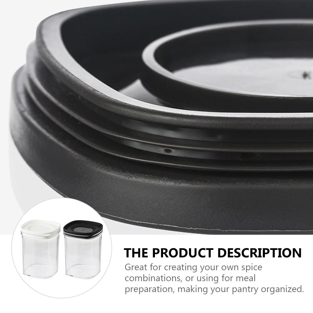 

2pcs 520Ml Clear Plastic Container Lids Sealable For Nuts Spices Candy Pantry Storage Container Bottle Lid Food Jar