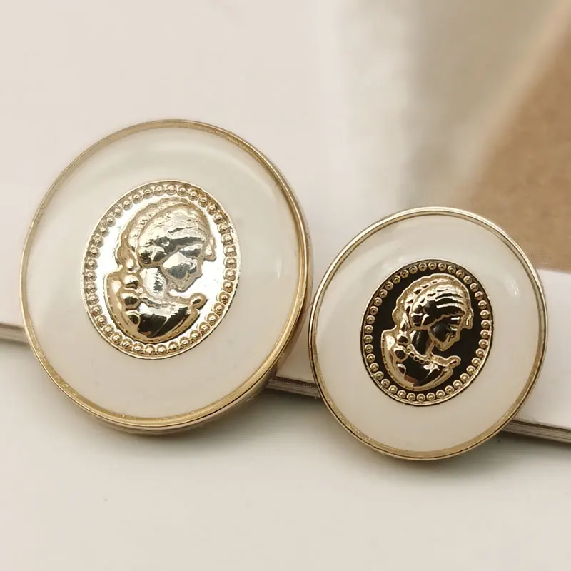 Ovale High-End glatte Gold Metall knöpfe für Kleidung Mantel Näh zubehör Näh knöpfe DIY Individuation Knöpfe neue 6 stücke – Detail 4