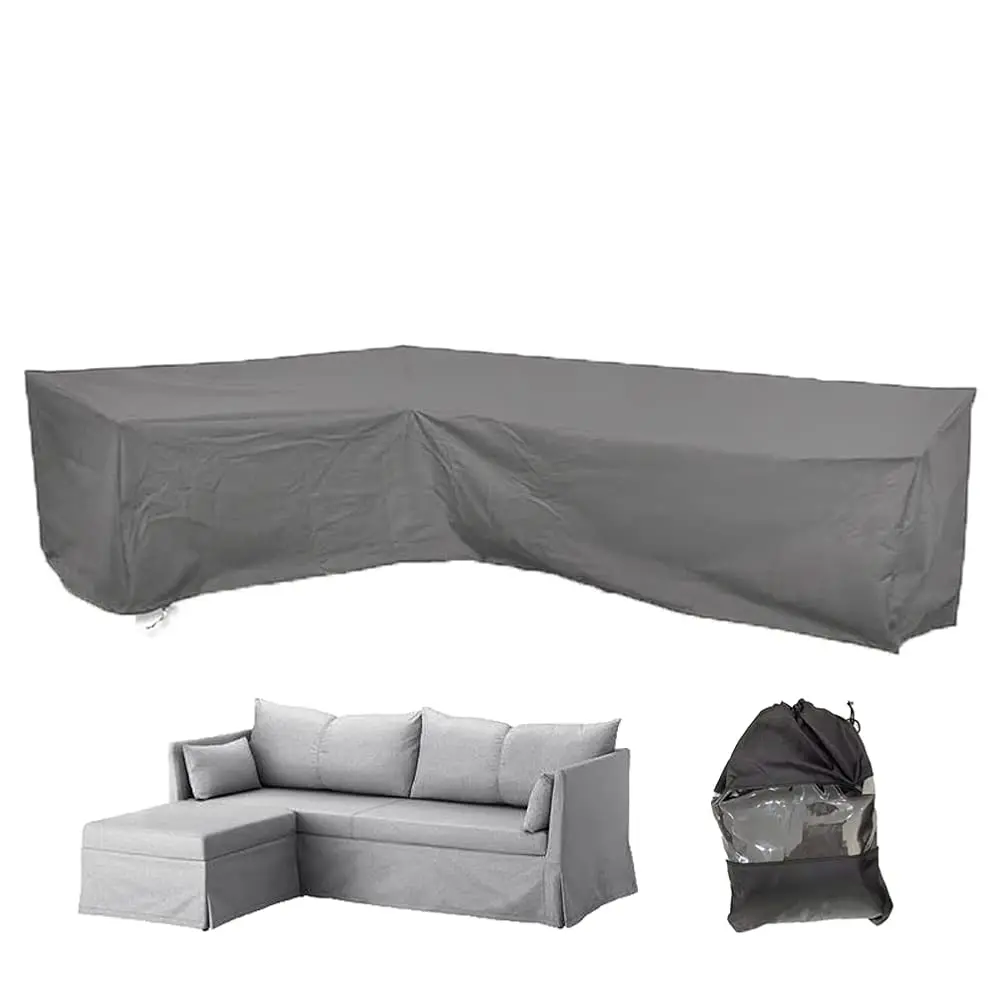 

Patio L Shape Sofa Cover Sectional Waterproof Corner Sofa Cover Outdoor Dust-Proof Anti-Uv Furniture Couch Cover For Lawn