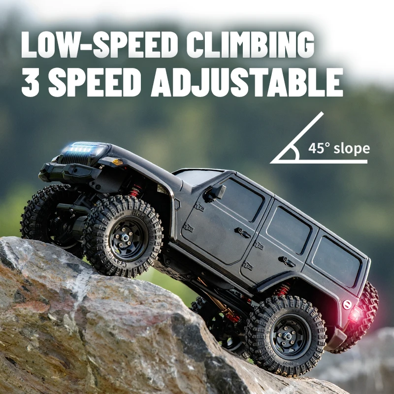 1:18 simulação 4wd subir off road rc carro caminhão modelo 2.4g ligação inteligente iluminação led 3 velocidade de engrenagem carro de controle remoto de alta velocidade
