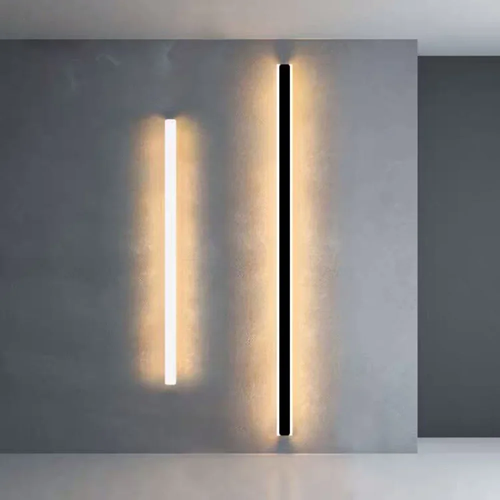 Modern Zwart Goud Minimalisme Voor Eetkamer Woonkamer Decoratie Led Lange Strook Wandverlichting Trap Hoeklamp