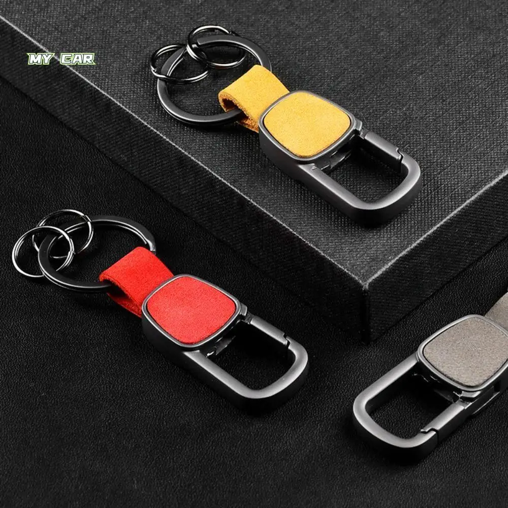 

Unique Keys Organizer Car Key Buckle Anti Loss Bag Charms Key Ring Holder Pendant Metal Leather Key Chain Man