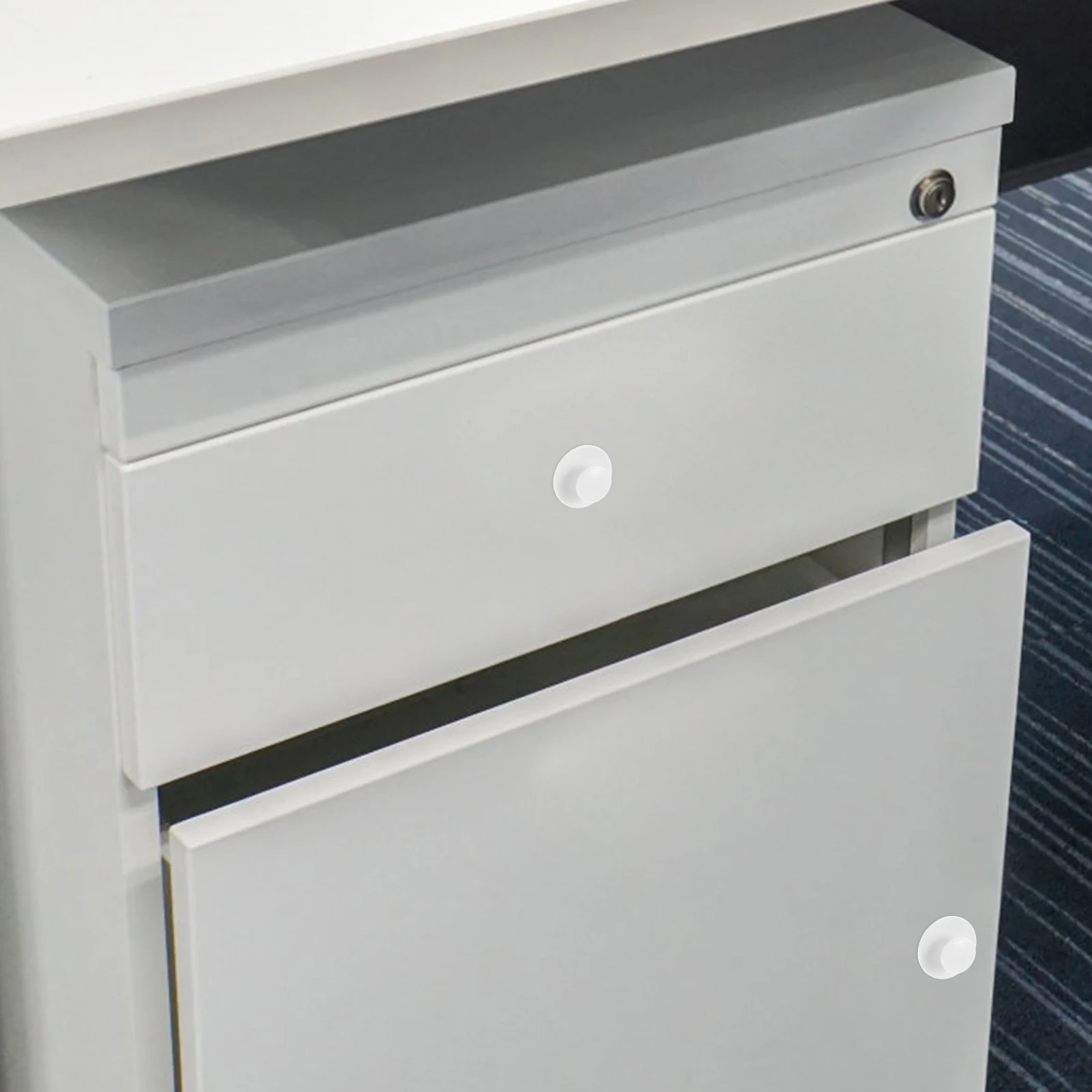 

10Pcs Round Self Adhesive Cabinet Door Handles Modern Minimalist Design Easy Installation for Glass Doors White