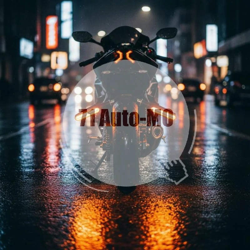 12V Motorcycle LED Sequential Flowing Turn Signal Light Bright Amber Indicator Blinker Lamp for Cruiser ATV