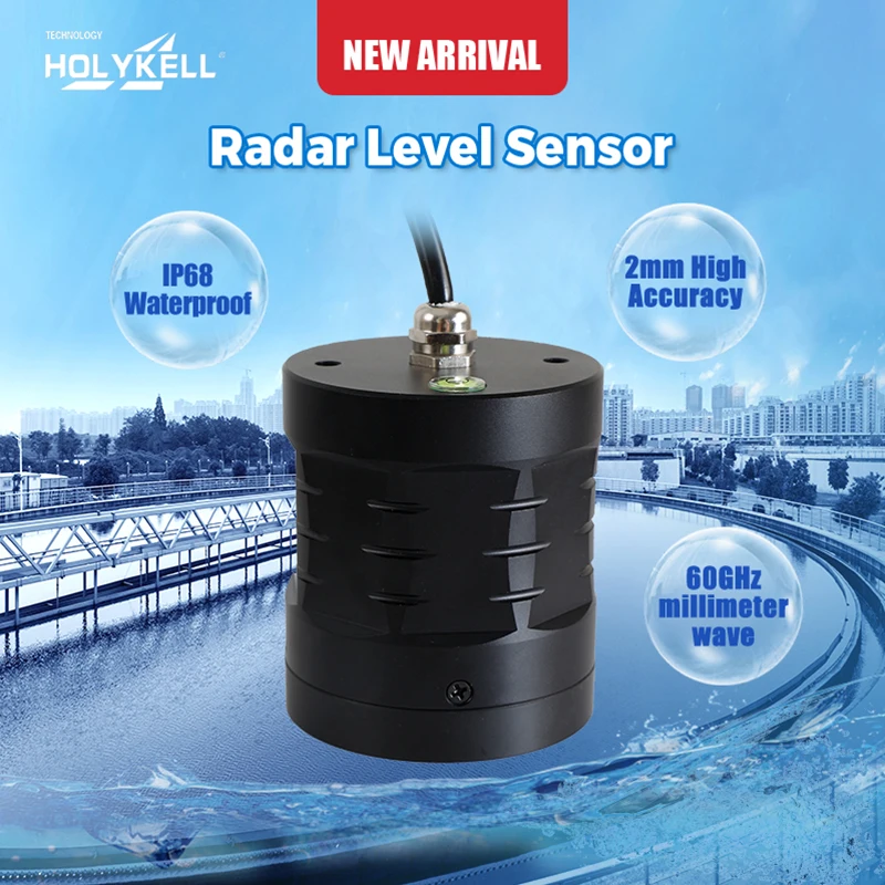 Holykell Water Level Instrument Fuel tank radar Level Sensor Distance Level Meter