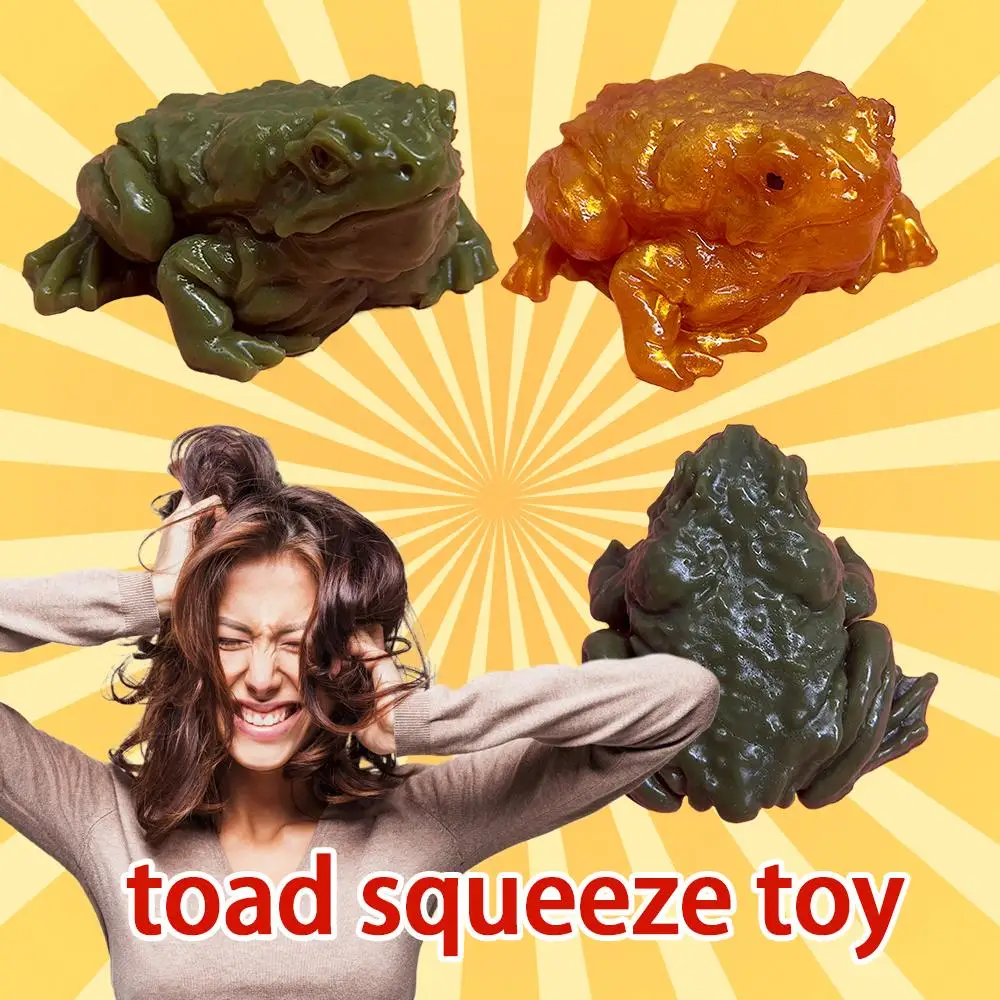 1 stücke Lustige Kröte Frosch Squishy Ornament Stress Relief Streich Für Kinder Lustige Meme Party Geburtstag Geschenk Frosch Quetschen Schreibtisch Ornament – Detail 1