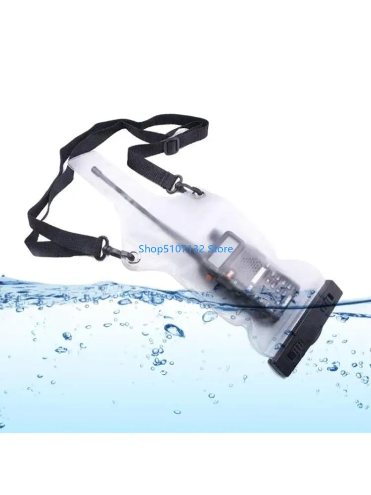 

87HD Walkietalkie Водонепроницаемые дождевые пакеты пакетов держатель мешков с шнурками, 4,3 "x13" прозрачный белый пакет