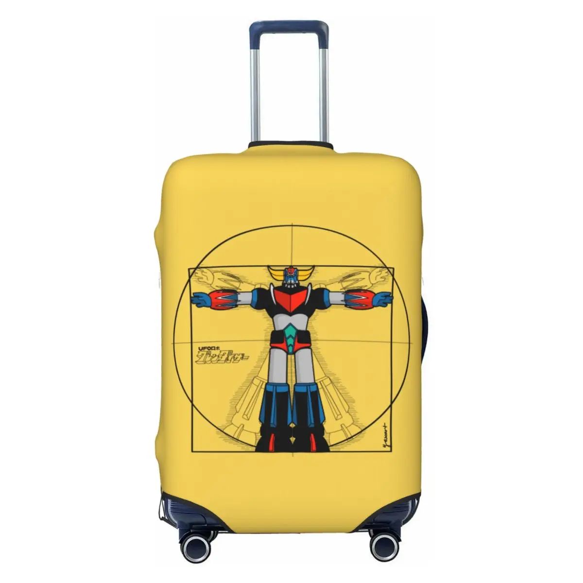 

Пользовательский НЛО робот Grendizer Витрувианский человек дорожный чехол для багажа пыленепроницаемый японский аниме чехол для чемодана протектор подходит 18-32 дюймов
