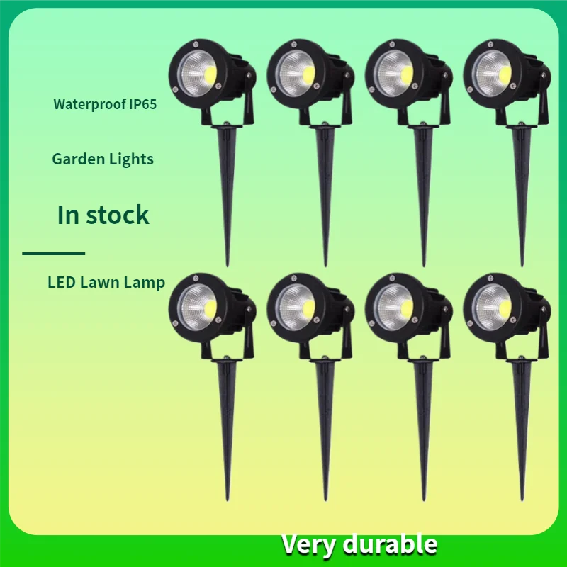 

10PCS LED Garden Lawn Light 10W Spike Landscape Lamp Warm White Green Spot Lights for Outdoor AC DC12V24V Lawn Forest Lighting