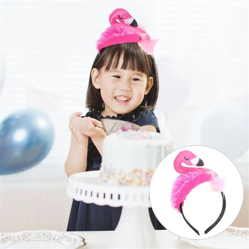 1Pc Flamingo Hair Hoop Flamingo Headband Birthday Party Headdress Party Decoration Kids Photo Props