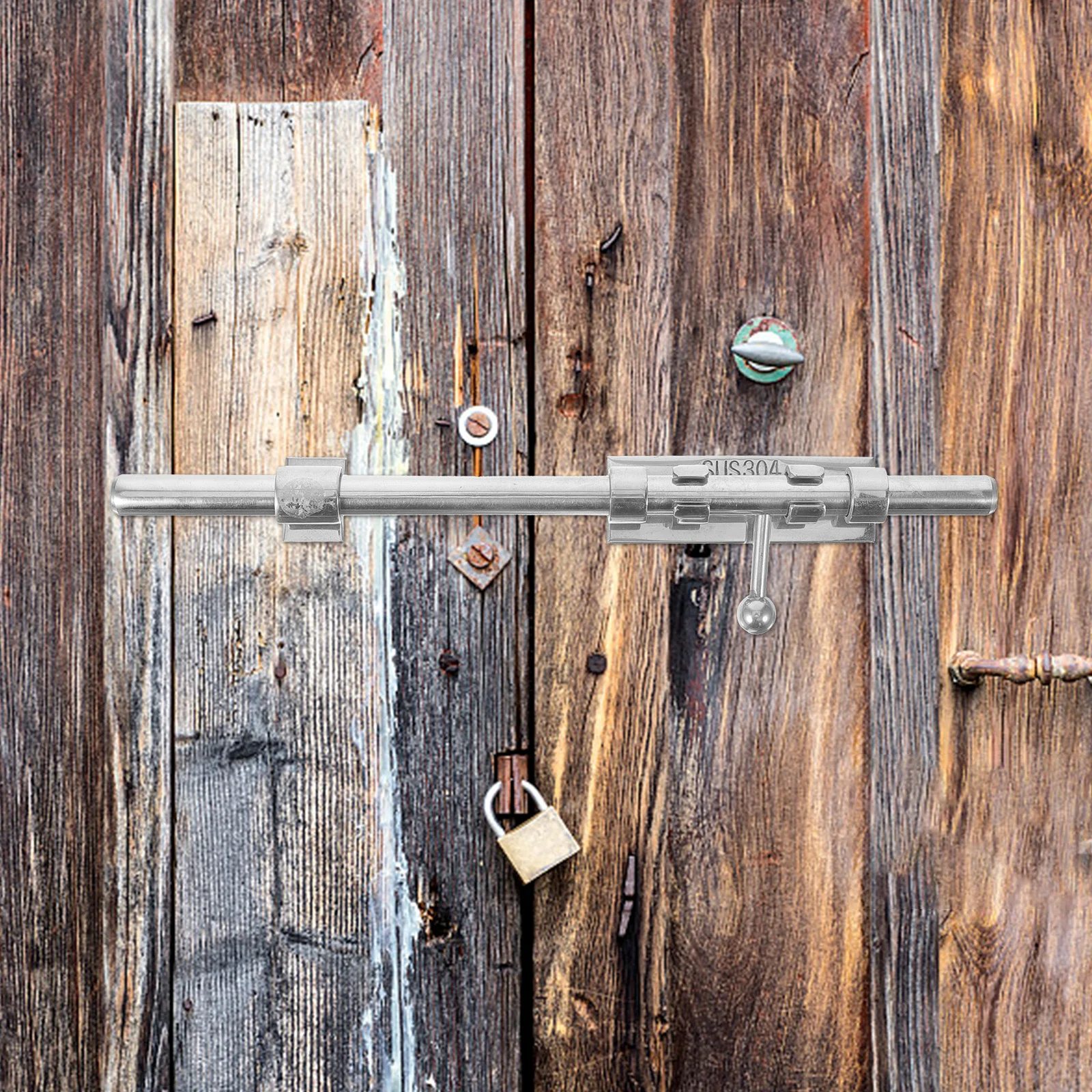 

Flush Bolt Door Lock Stainless Steel Lever Latch Durable Anti Rust for Wooden Gates Barn Bathroom Door Security