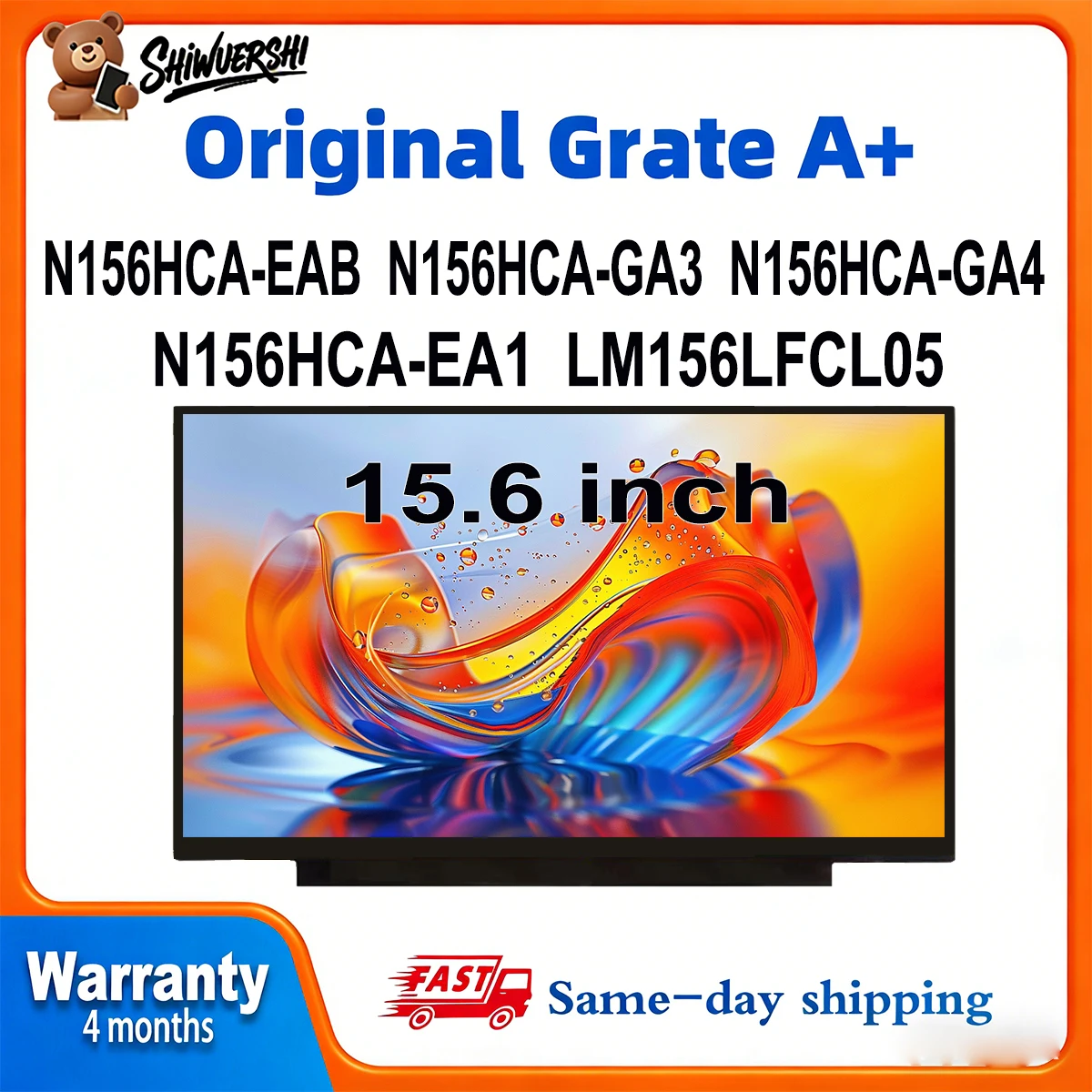 

Wholesale 15.6" Laptop Lcd Screen Monitor Panel Slim N156HCA EAB N156HCA GA3 N156HCA GA4 N156HCA EA1 LM156LFCL05 60Hz 30 pins