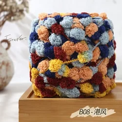 100g/palla filato a sfera spessa filato di colore solido Snow Pom Pom filato di poliestere per la linea di cuscini per coperte per maglieria a mano filo per tappetino all'uncinetto