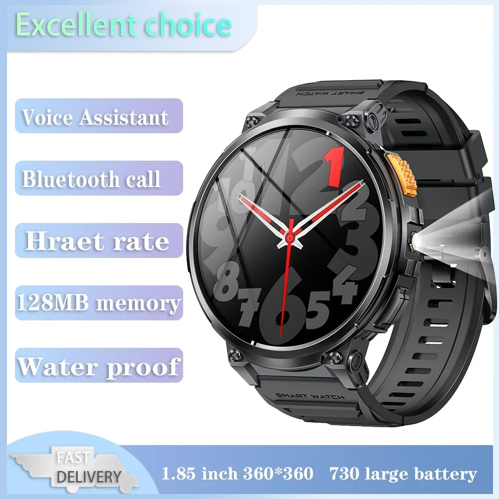 

Xiaomi Mijia Men Watch Flashlight Bluetooth Call 730mAh Electronics Smartwatch Heart Rate Monitor Waterproof Fitness Women Watch