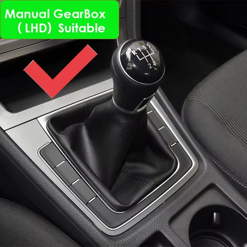 For VW Manual Golf 7 7.5 Golf R Left Driving Gear Shift Knob Lever Gear Stick Frame Bracket Circle Shift Knob 5GG713203A