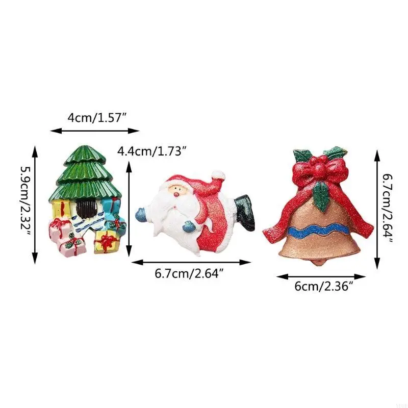 Kerstauto koelkaststickers Santa Rendier Sticker Y08E