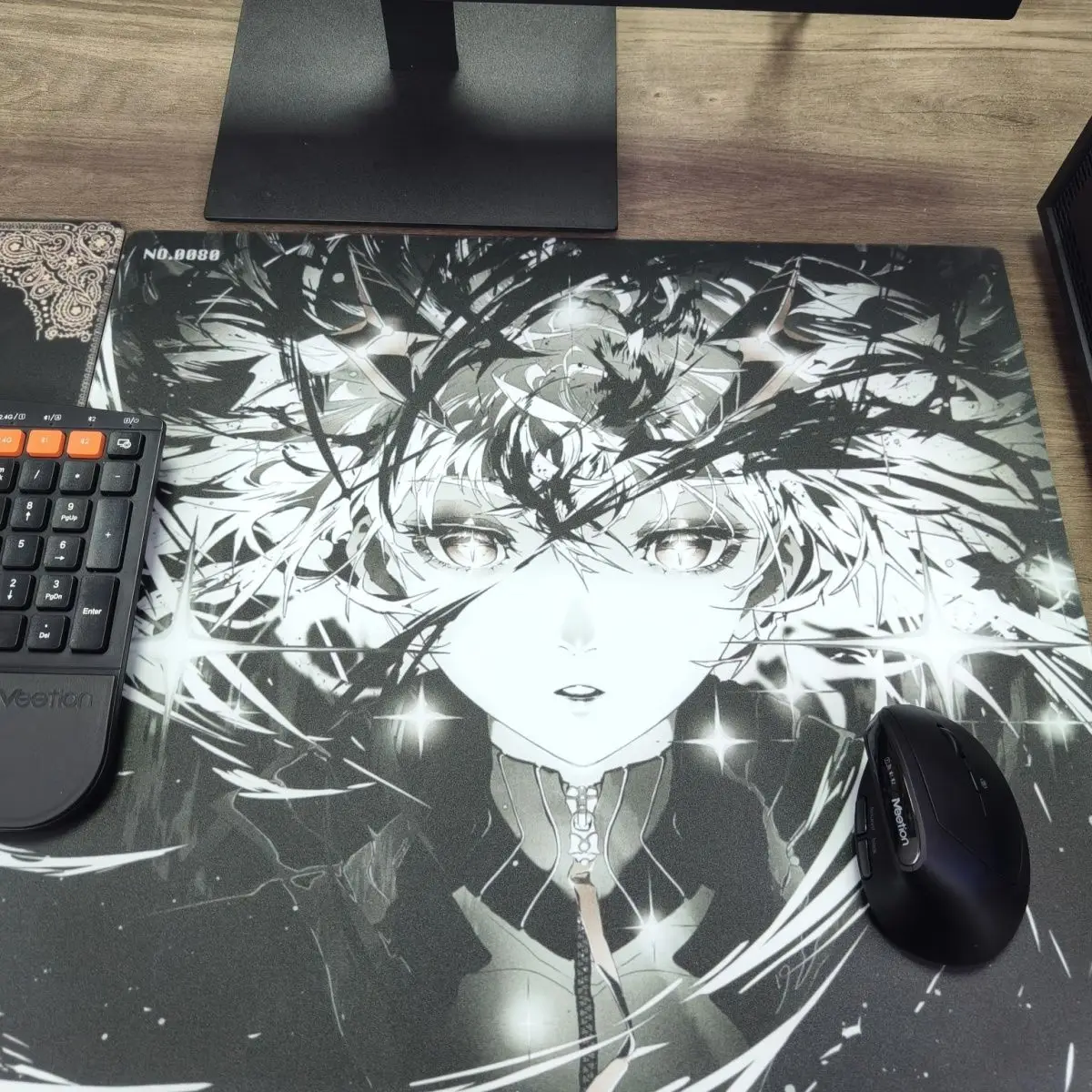 Photovoltaic Awakening Glass Mouse Pad Gaming Pad Smooth Frosted Surface Waterproof Desk Tempered Multiple Large Size Optional