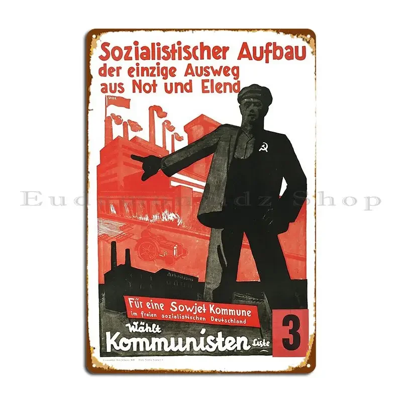 Socialist Construction Metal Sign Club Cinema Designing Wall Decor Club Tin Sign Poster