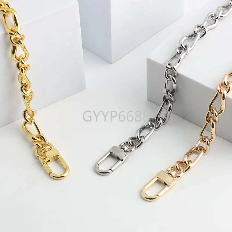 1PCS 10MM 11MM 12MM 30-120CM Fashion Metal Chains For DIY Bags Strap Crossbody Handbags Purse Shoulder Handles Belt Accessories