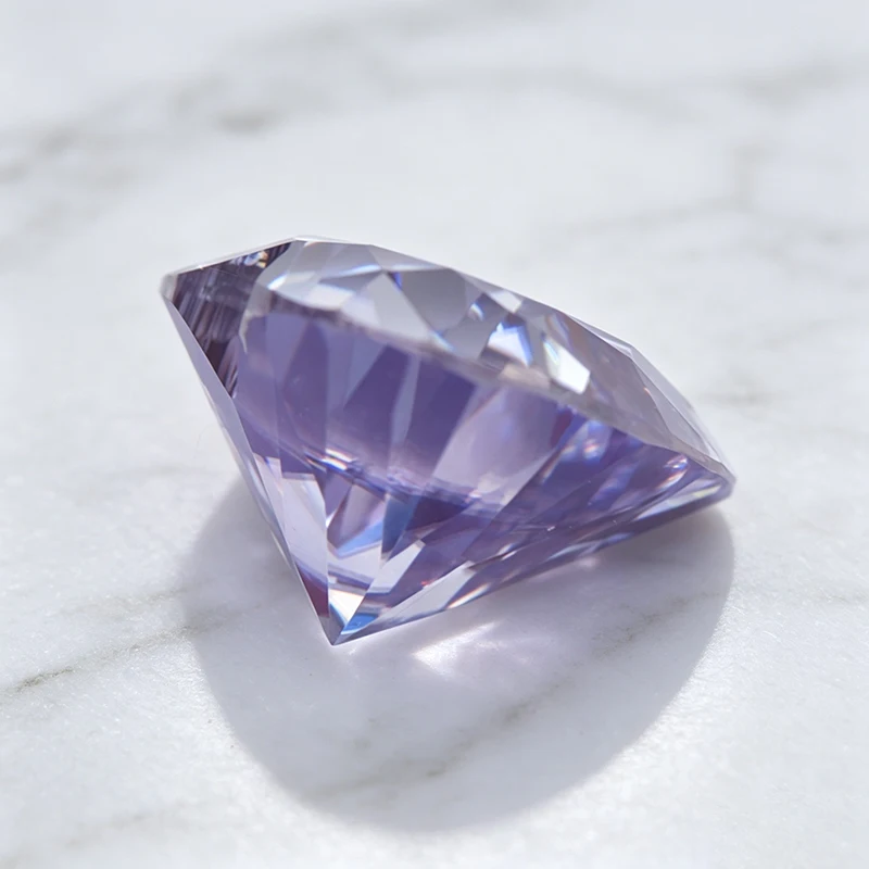 Moissanit-Stein Hellvioletter Herzschliff-Edelstein für Ring-, Halsketten- und Ohrringherstellung, Besteht Diamanttester mit Zertifikat – Detail 4