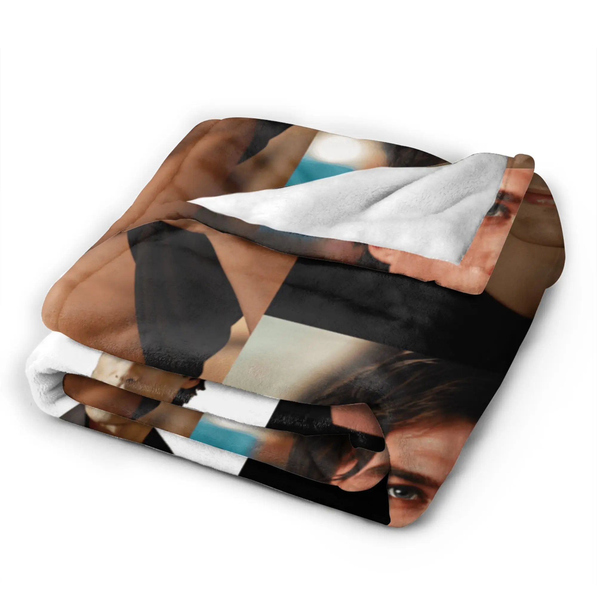 Damon Salvatore The Vampire Cozy Blanket  Print Travel Throw Blanket Couch Chair Flannel Bedspread Sofa Bed Cover