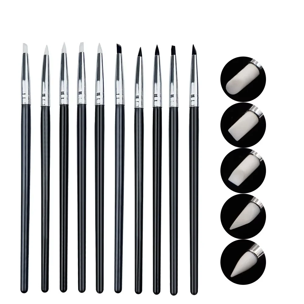 5pcs/box Resin Silicone Molding Brushes for Bonding Composite Cement Ceramic Sculpture Carving Best Tools (5pcs/set) s