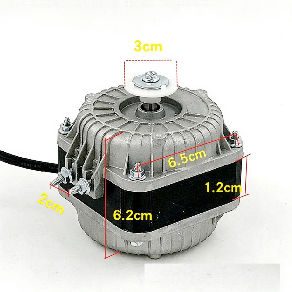 Condenser Fan Motor 230W 1300-1550RPM For Refrigerator Display Cooler Evaporator Air Conditioner Replacement Part Grey