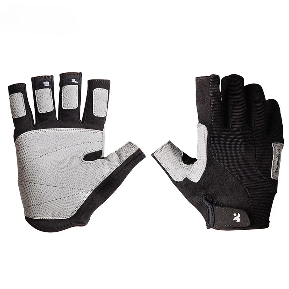 Professional Rock Climbing Glove Wear Resistant PU Half Finger Wall Repelling Gloves Anti Slip Mountaineer MTB Cycling Gloves