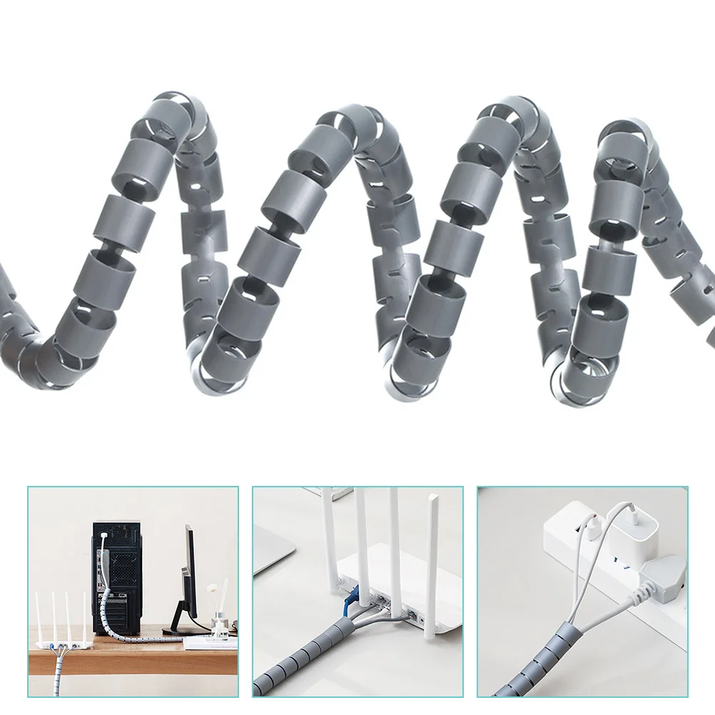 

Spiral Cable Sleeve Line Management Protective Tube Wire Organizer Cord Wrap PE Material Flexible Cuttable Wire Bundle for Cable