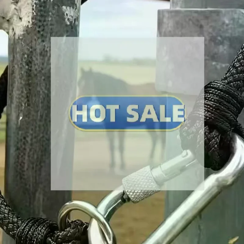 1pc Nylon Stable Door Holder Braided Rope Tie Snaps Hook Weaving Buckle Horse Rein Equestrian Activities Essential