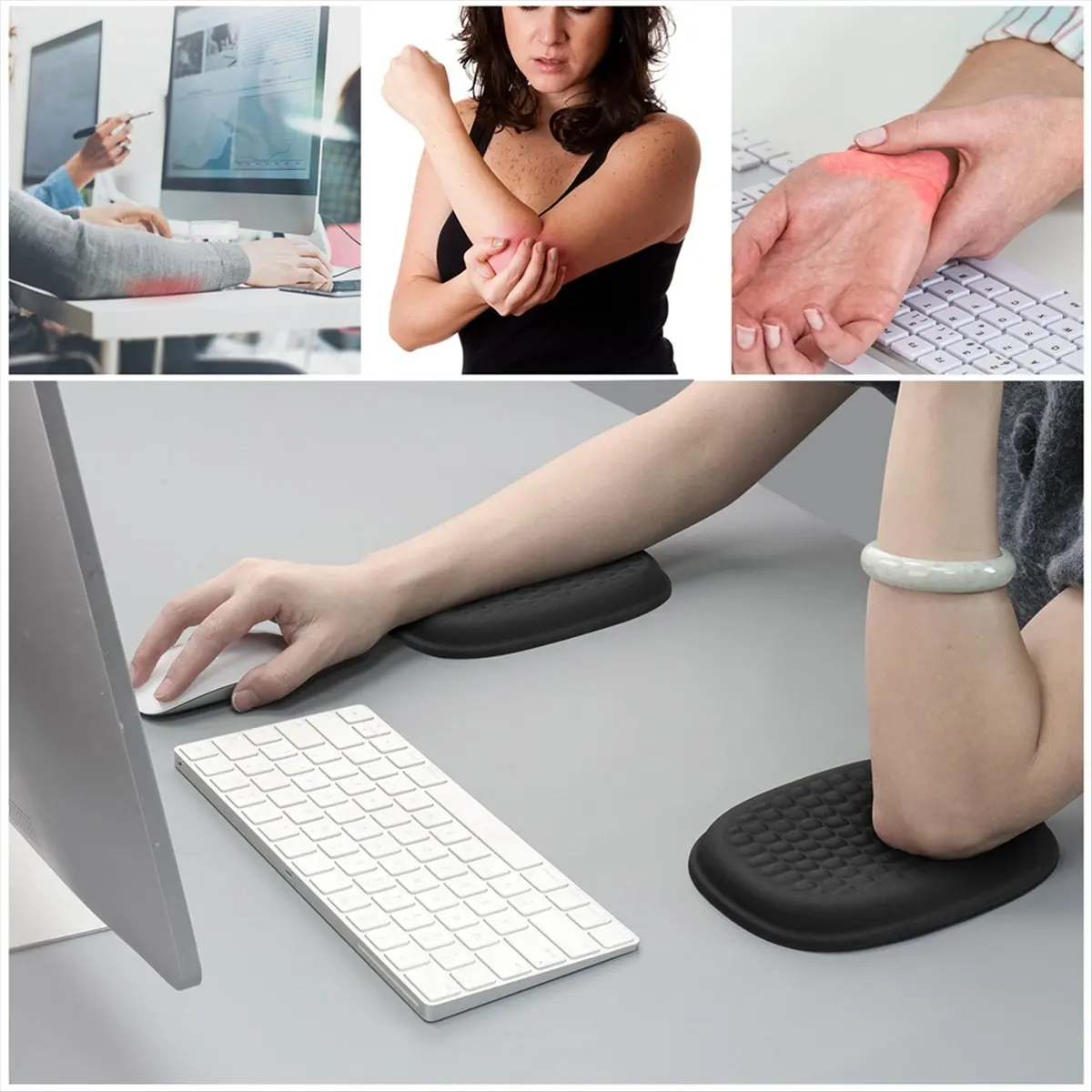 L! DT484^Ergonomic Wrist Rest Pad Armrest Pad Elbow Rest Pad Relief Elbow Pain Computer Armrest Arm Wrist Rest Support Mouse Pad