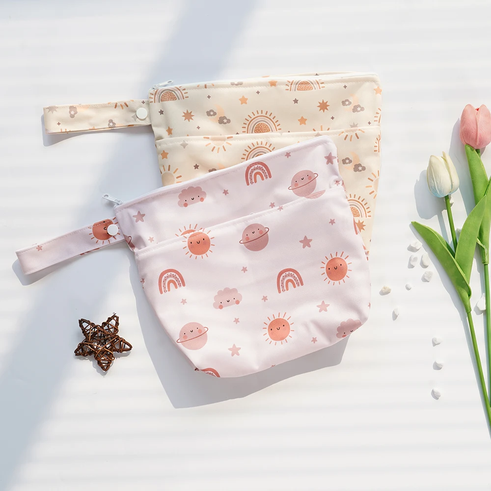 Happyflute Baby Diaper Bag for Mom Polyester  Mommy Bags Nappy Diapers Organizer Zipper Women Handbags Maternity Bag Cartoon