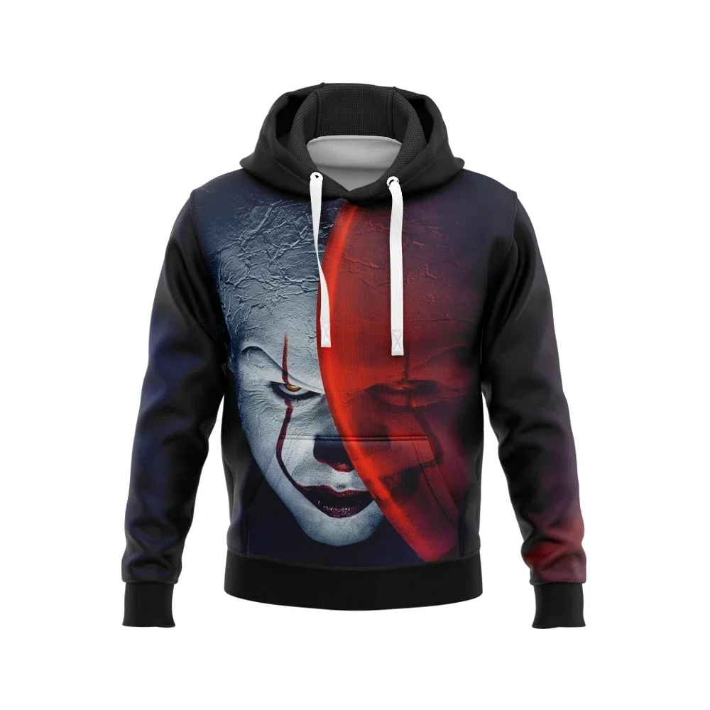 

Halloween Horror Clown Element 2024 Y2K Winter Warm Hoodie Fashion Pullover Casual Trend Fashion Top Hooded Adult Fashion