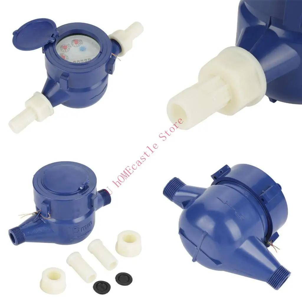 63HF Water Meter Water Meter Cold Water Meter for Garden & Home Use Plastic