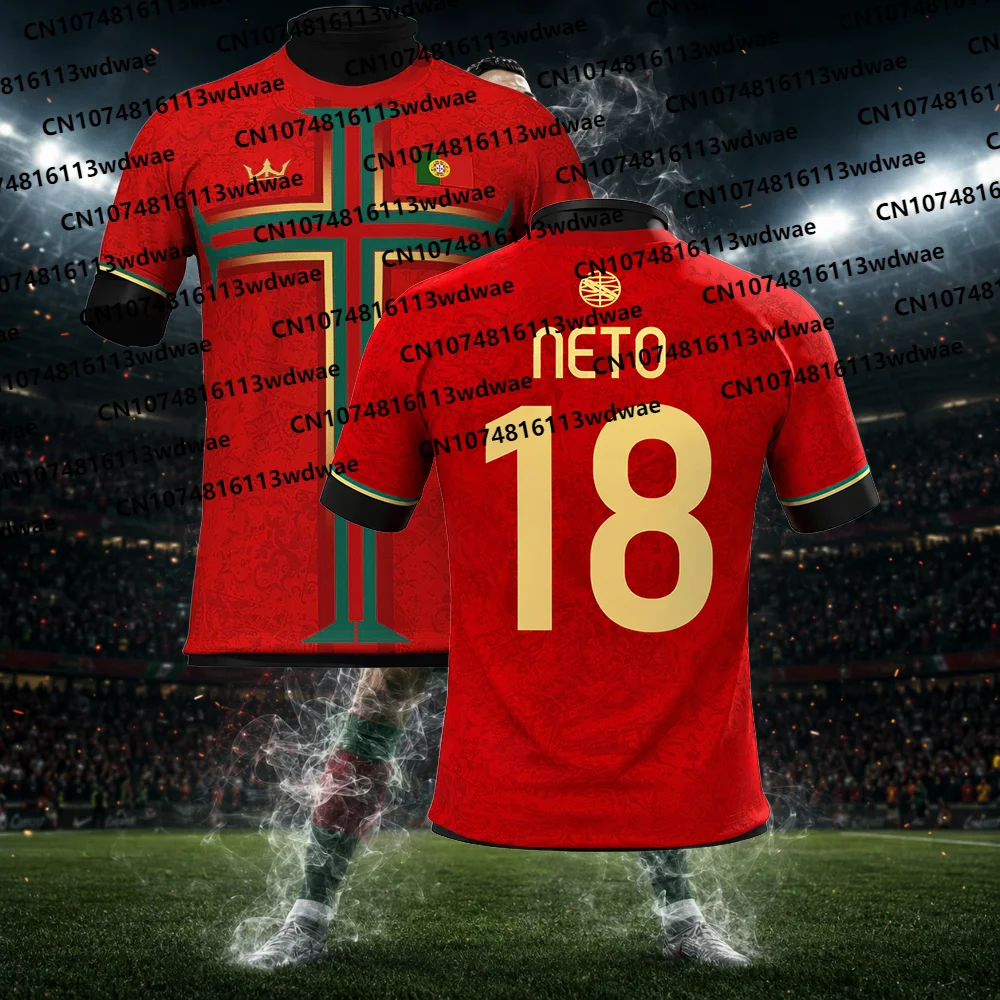 2026 New Portuguesa Football Jersey Quick-Drying Ronaldo 7 Jersey Outdoor football training suit Special Edition Kid T-shirt view 3