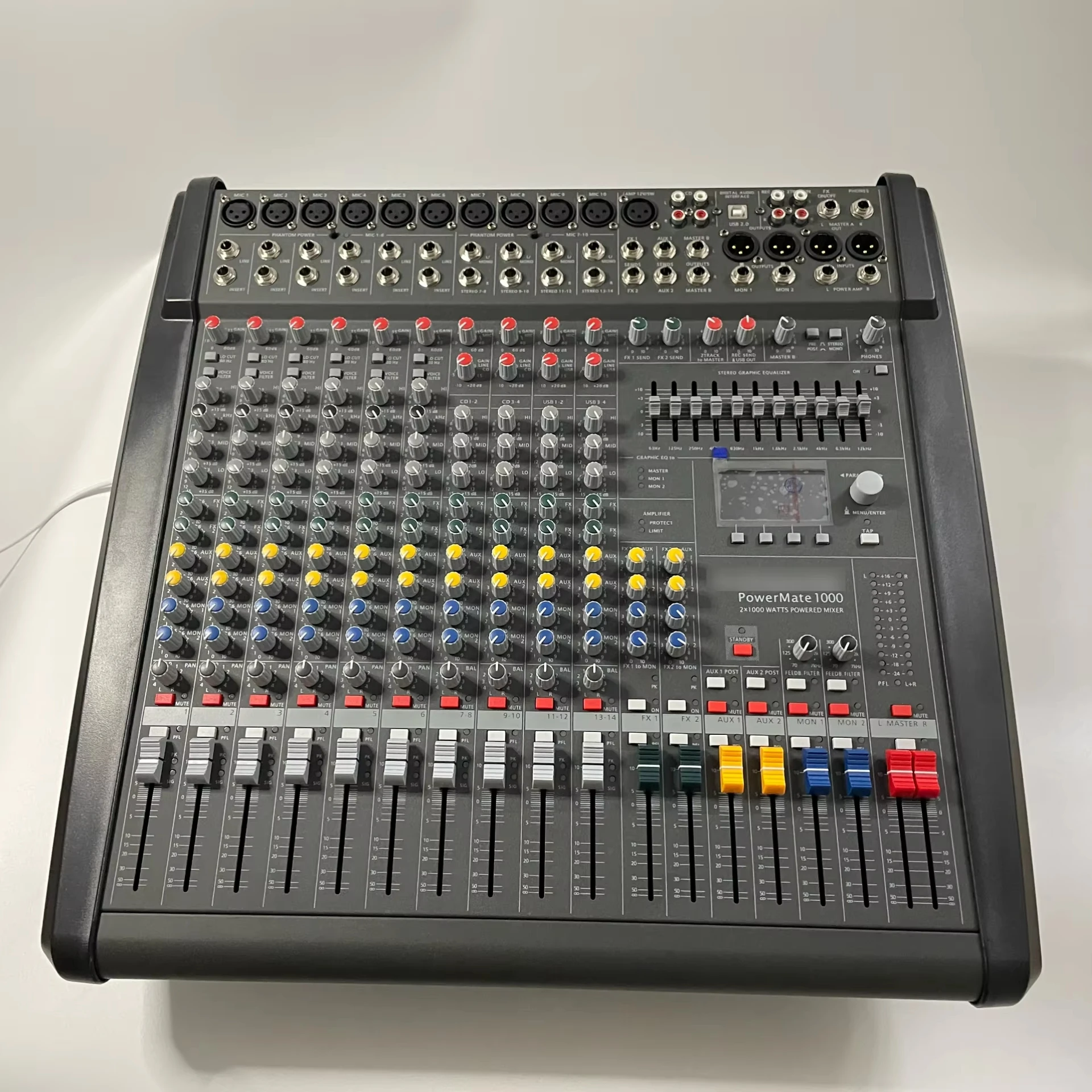 

1000-3 Dual 99 DSP цифровой аудиомикшер Высококачественный DJ-контроллер для диджеев и аудиораздентов