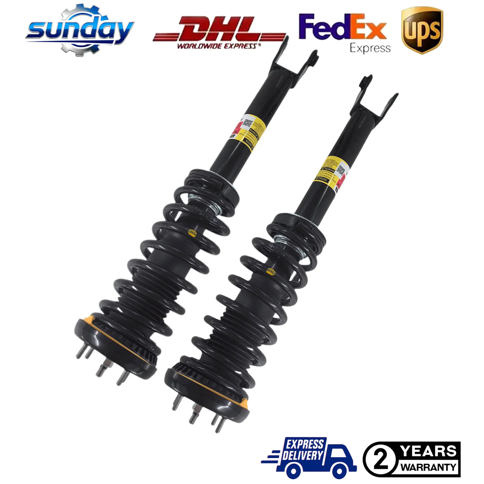 

Pair Front Left Right Spring Suspension Shocks Absorber Strut With Electric C2D32731 For Jaguar XJ XJR X351 RWD 2010-2019