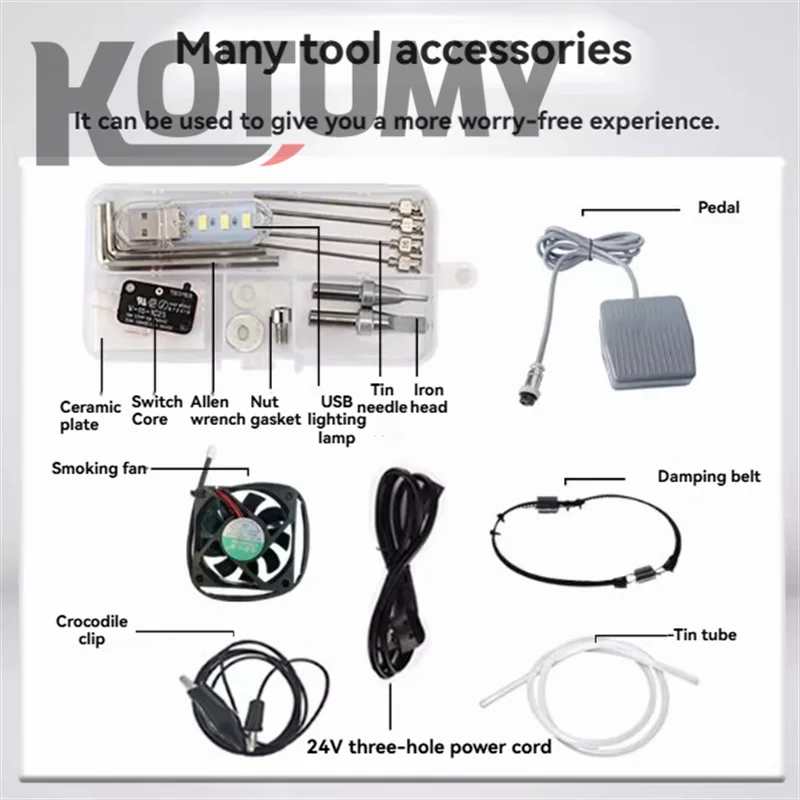 JD5205+205H 150/200W Foot-Operated Semi-Automatic Soldering Machine Spot Welder High-Precision Welding Repair Tools