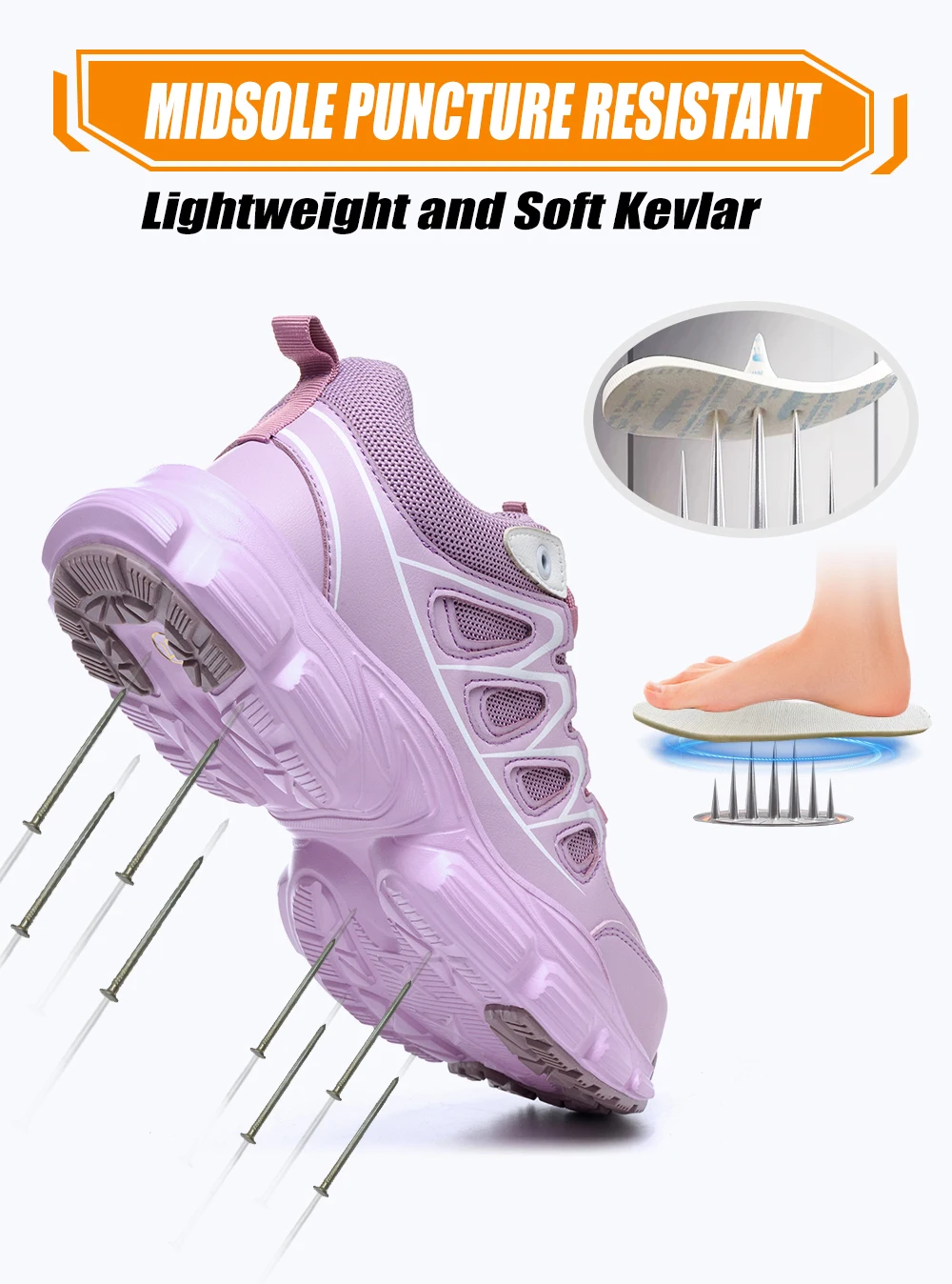 Chaussures de travail femme, détail supplémentaire
