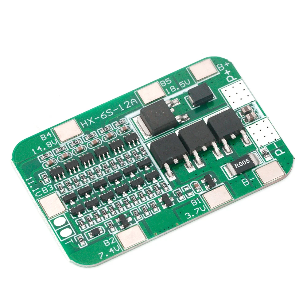 6S 12A 24V PCB BMS Protection Board For 6 Pack 18650 Li-ion Lithium Battery Cell Module New Arrival