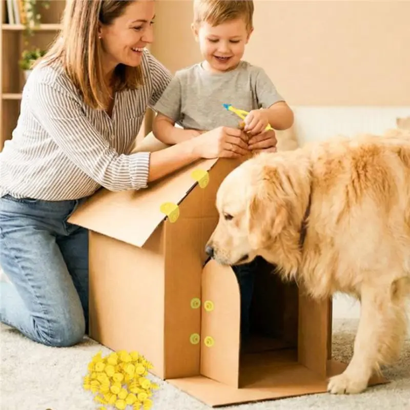 WOWFU-Cardboard Construction Tool Kit 168 Pieces Safe Reusable Cardboard Tools Educational For Kids
