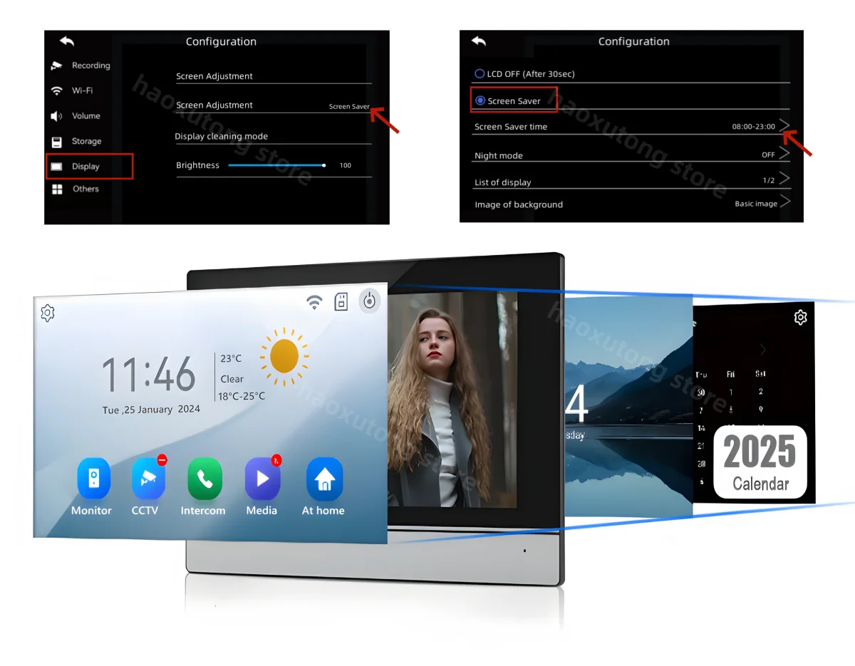 Tuya Smart Video Intercom 10 inch Wifi Door Entry Phone System RFID Card Dual Unlock 1080P Wireless Electronic Doorman Doorbell