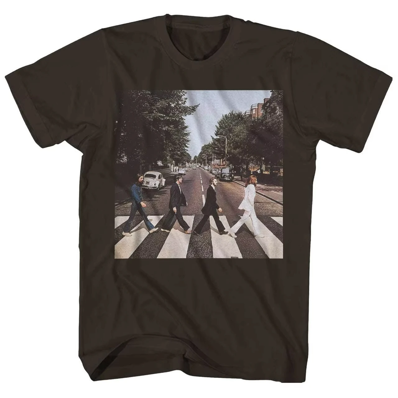 The Beatles Rock Band Abbey Road Pattern Print Leisure Cotton Hot Sale Unisex T-Shirt 2026 Summer New Neck Men and Women T Shirt